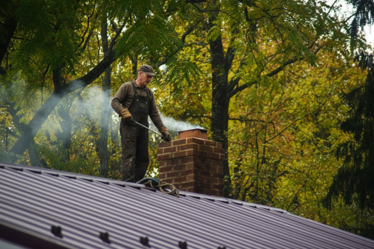 Revízia stavu komína