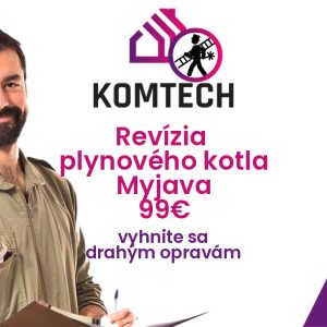 Revízia plynového kotla Myjava