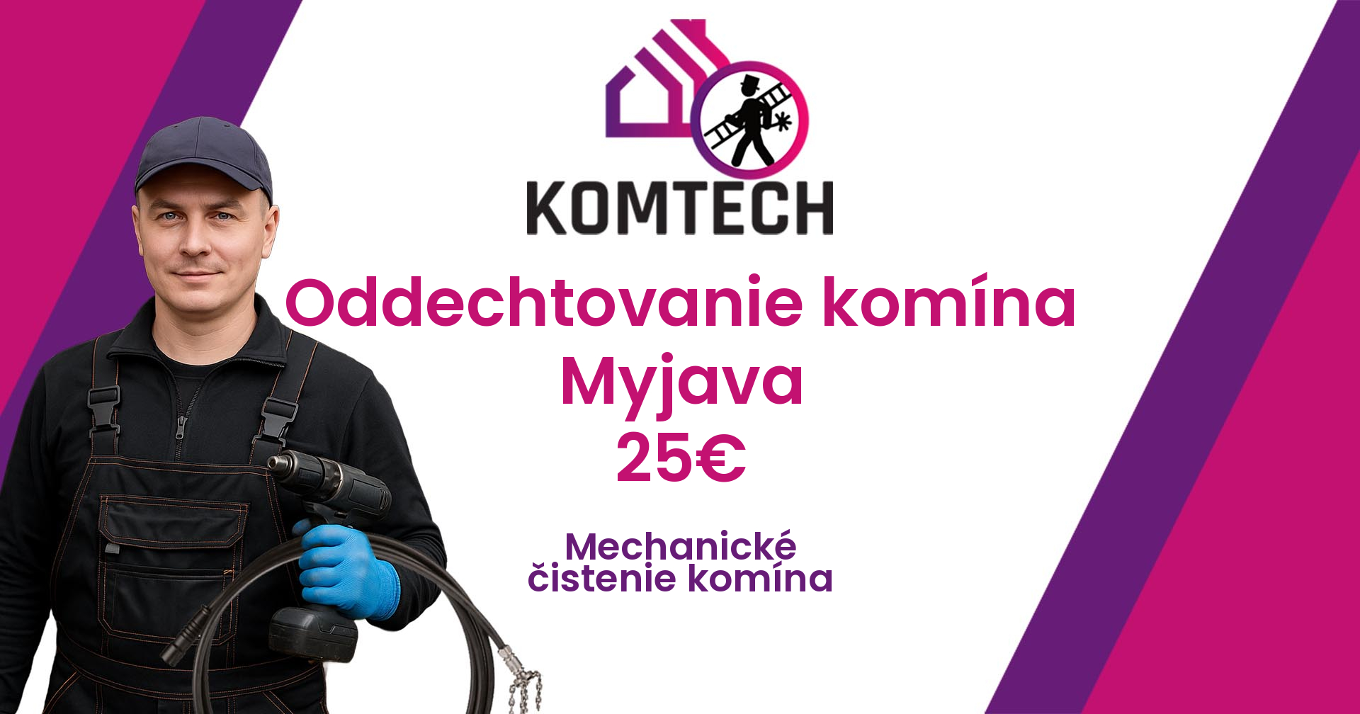 Mechanické oddechtovanie komína Myjava za 25€, čistenie a oddechtovanie